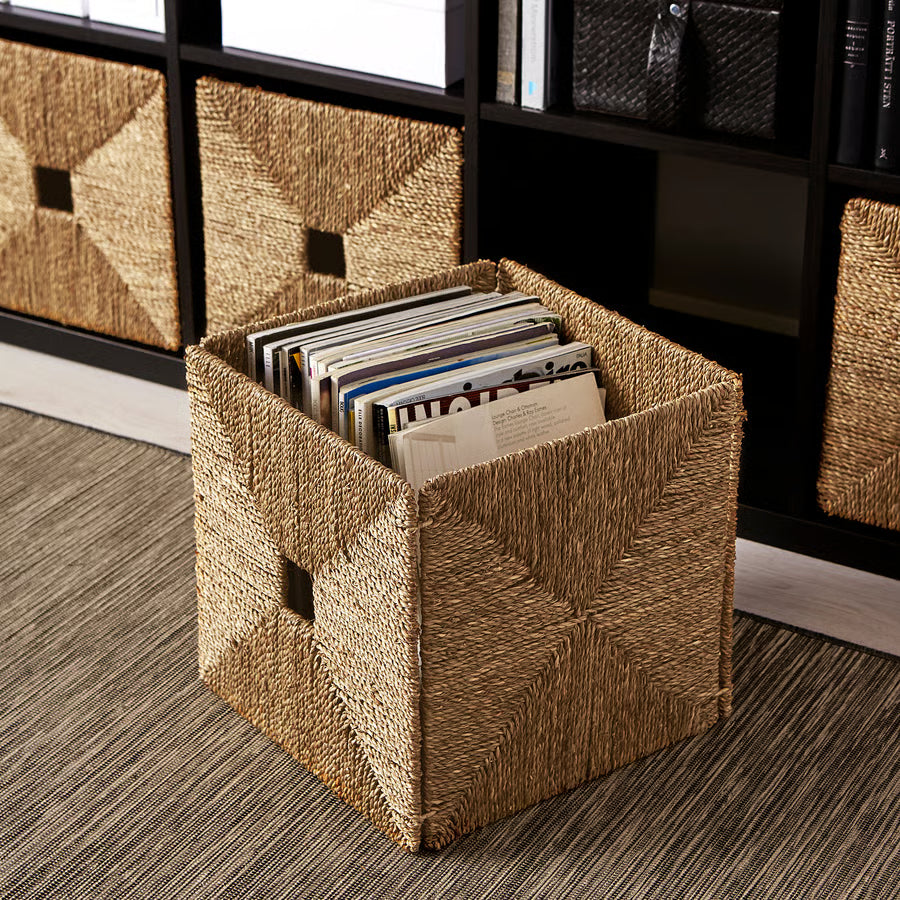 Panier rangement en osier Seagrass